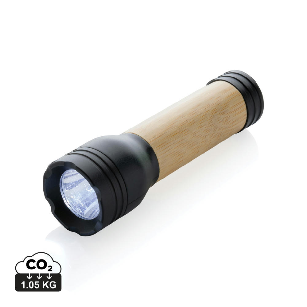 Product image Lucid 1W Taschenlampe aus RCS recycelt. Kunststoff & Bambus Werbeartikel