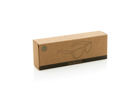 Sonnenbrille aus GRS recyceltem PC-Kunststoff mit Kork bedrucken