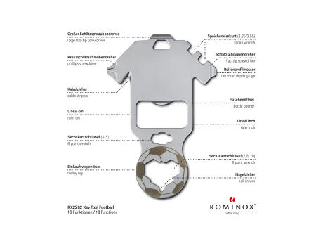 Geschenkartikel: ROMINOX® Key Tool Football / Fußball (18 Funktionen) im Motiv-Mäppchen Deutschland Fußballfan bedrucken