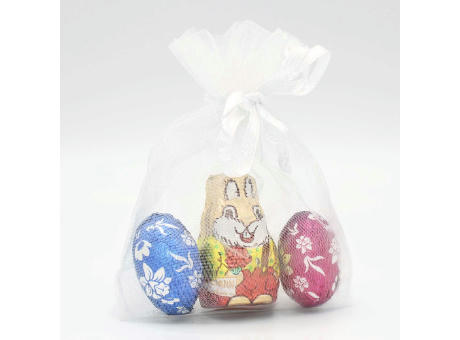 Organzasäckchen  "Bunte Ostern", neutral Werbeartikel