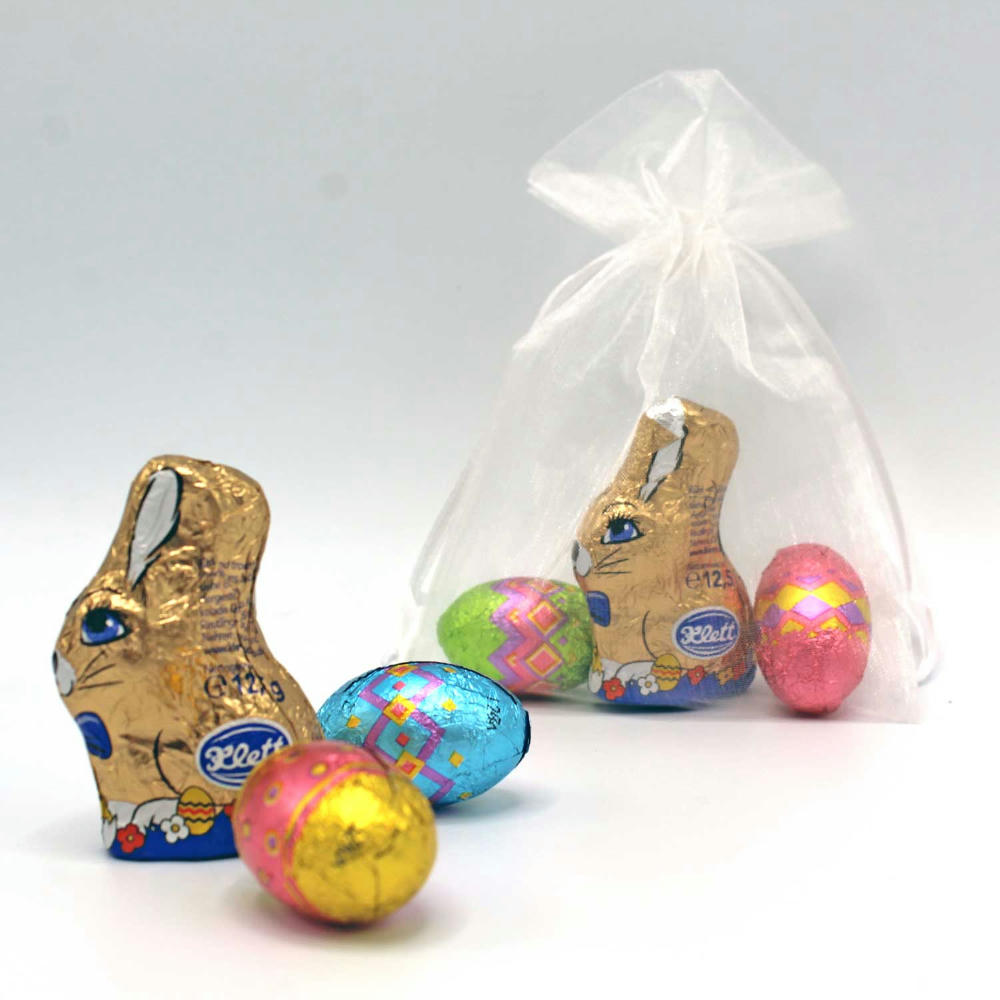Product image Organzasäckchen "Bunte Ostern", neutral Werbeartikel