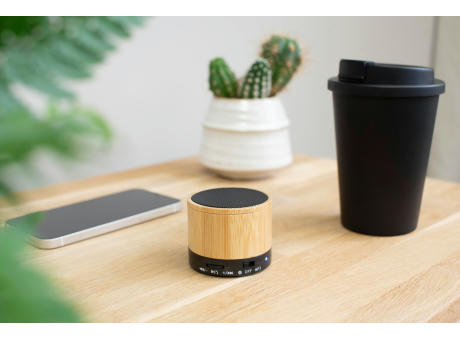 Wireless-Lautsprecher aus Bambus Rosalinda Werbeartikel