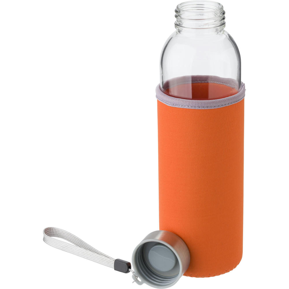 Glasflasche (500ml) mit einem Neoprenhülle Nika Werbeartikel