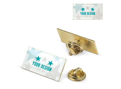 Metall Pin rechteckig 26x14mm bedrucken