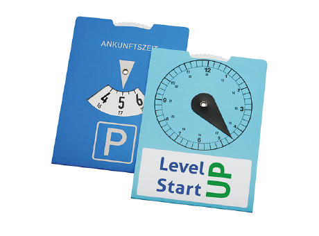 Kartonparkscheibe "Pendler" Werbeartikel