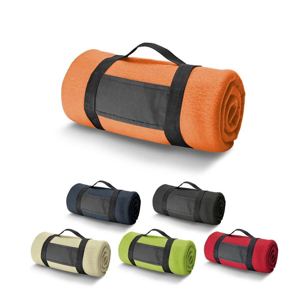 Product image THORPE. Fleecedecke (180 g/m²) mit abnehmbarem Griff Werbeartikel