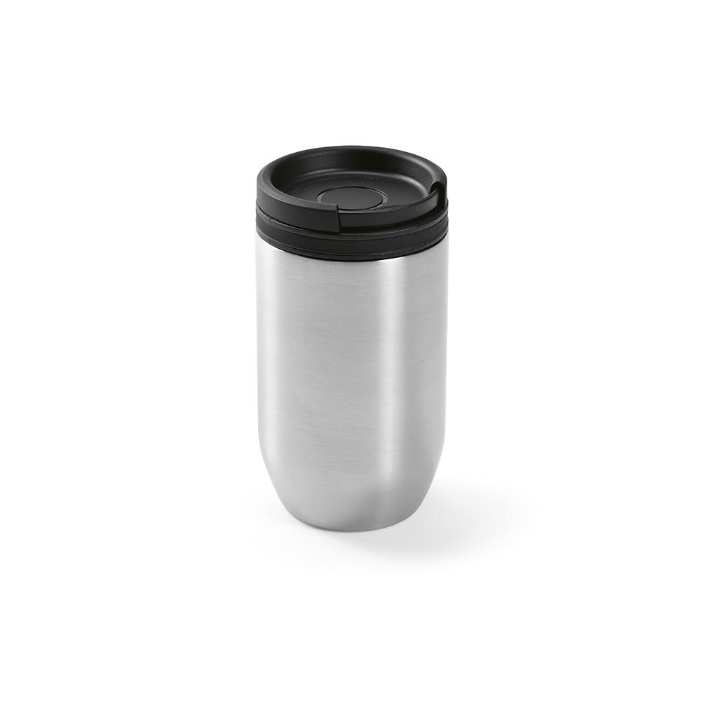 Okavango Reisbecher recy.Edelstahl, 430ml. Dopplewandig und Auslaufsicher Werbeartikel