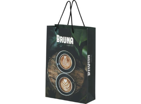 Product image Handgefertigte 170 g/m² Integra-Papiertüte mit Kunststoff Kordelgriffen – 24 × 9 × 36 cm Werbeartikel