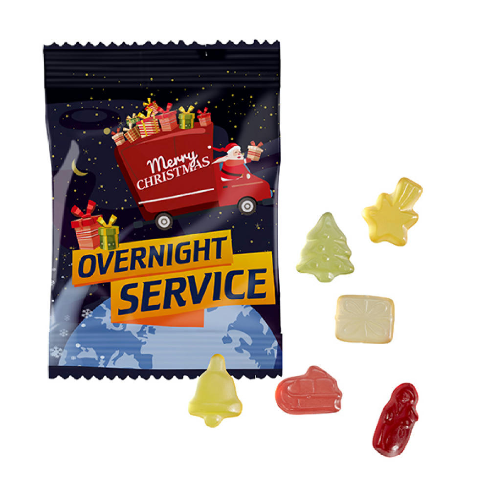 Product image Overnight Fruchtgummi-Weihnachtsmischung Werbeartikel