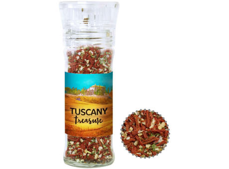Product image Gewürzmischung Toskanische Bruchetta, ca. 35g, transparente Gewürzmühle Werbeartikel
