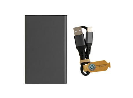 Terra 5.000 mAhPowerbank aus RCS recyceltem Aluminium bedrucken