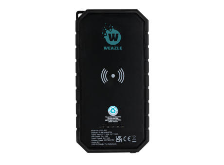 10.000 mAh Solar-Powerbank mit 10W Wireless aus RCS Plastik bedrucken