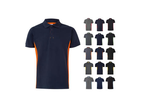 Product image VL SUPAY. Zweifarbiges Piqué-Poloshirt (180 g/m²), kurzärmelig, aus Baumwolle (60%) und Polyester (40%) Werbeartikel