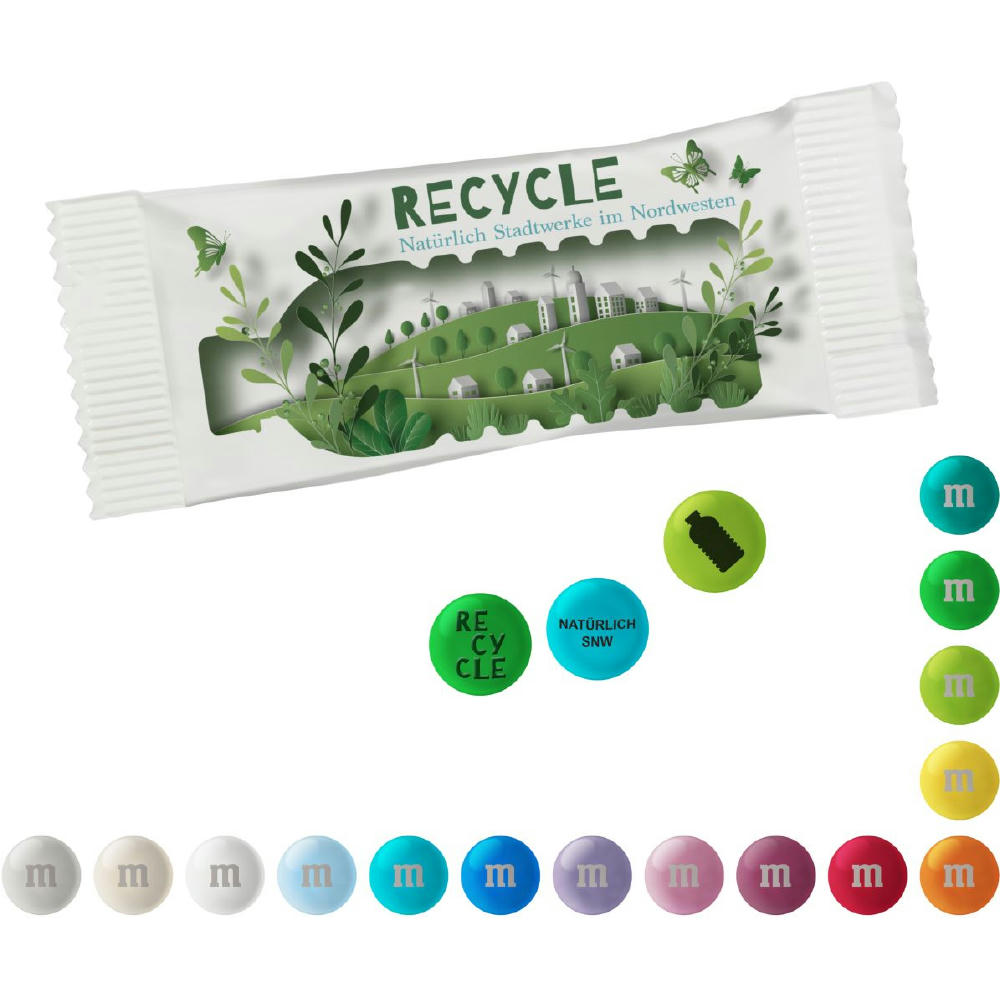 Product image Personalisierte M&M'S® Schokolinsen im Papiertütchen, 15 g Werbeartikel