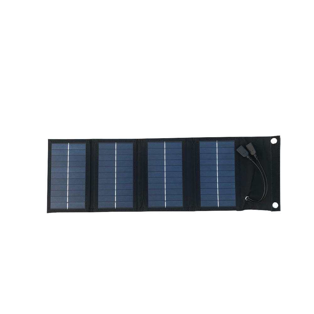 Faltbare Outdoor Solarmatte SM01 mit 4 Solarpanels und 7W Blau Camouflage Werbeartikel