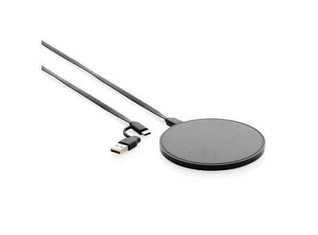 10W Wireless Charger aus RCS Standard recyceltem Kunststoff Werbeartikel