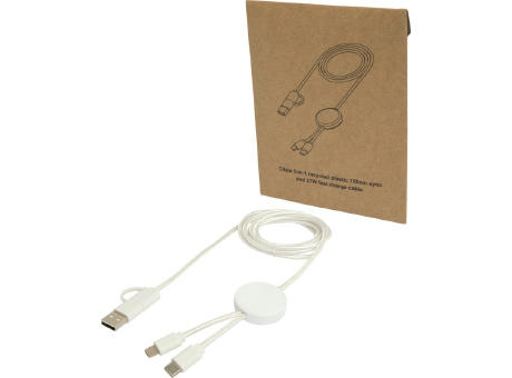 Product image Citala 150 cm 5-in-1 Kabel aus recyceltem Kunststoff für Datenübertragung und 27W Schnellladung Werbeartikel