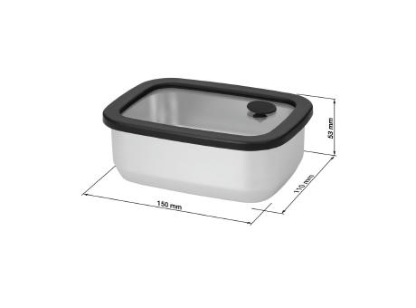 Edelstahl-Lunchbox mit Glasdeckel "RILO", 550 ml Werbeartikel