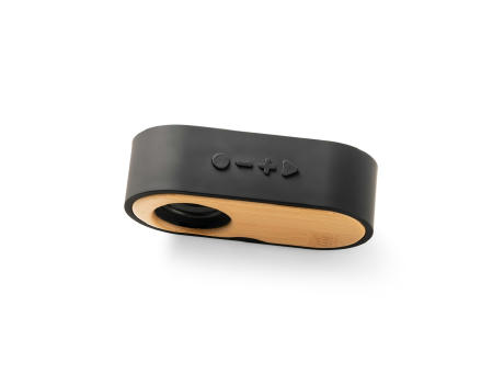 TILLY. Lautsprecher 3W mit 5 Stunden Akkulaufzeit aus Bambus und Recyceltes ABS (100% rABS) Werbeartikel