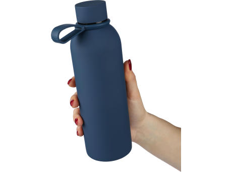 Doppelwandige Trinkflasche aus recyceltem Edelstahl (500 ml) Sena Werbeartikel