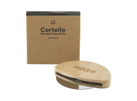 Cortello Bamboo Pizza Cutter Pizzamesser Werbeartikel