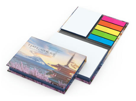 Haftnotiz-Set Wien Bookcover White Bestseller, 100/25 Blatt, Farbschnitt Werbeartikel
