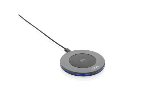 Terra 10W Wireless Charger aus RCS recyceltem Aluminium Werbeartikel