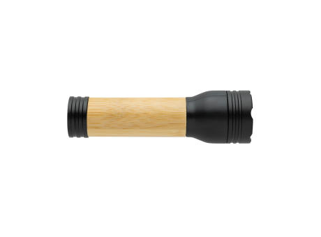 Lucid 1W Taschenlampe aus RCS recycelt. Kunststoff & Bambus Werbeartikel