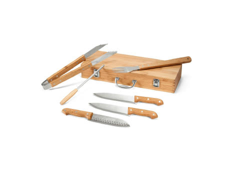Product image KABSA. Grill-Set im Etui aus Bambus Werbeartikel