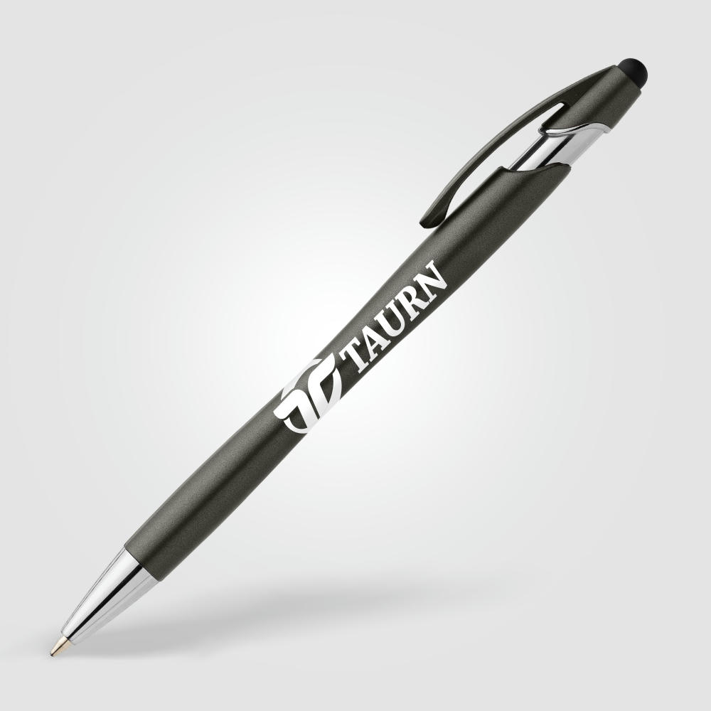 La Jolla Kugelschreiber Metallic mit Stylus aus recyceltem Kunststoff  Werbeartikel