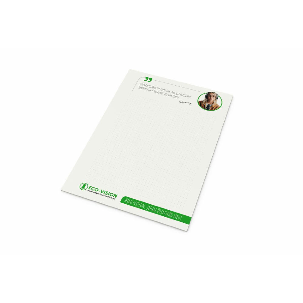 Schreibblock Recycling Werbeartikel