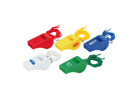 Trillerpfeife mit Umhängekordel Werbeartikel