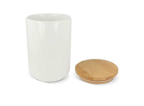 Vorratsdose Keramik &amp; Bambus 900ml Werbeartikel