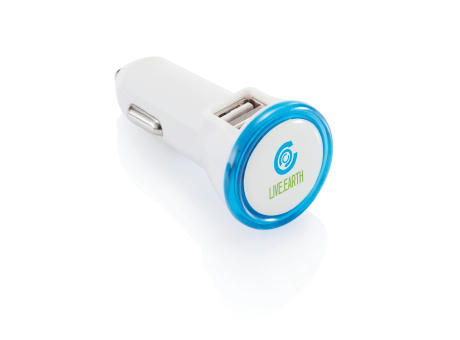 Leistungsstarkes Auto Ladegerät mit Dual Anschluss Werbeartikel