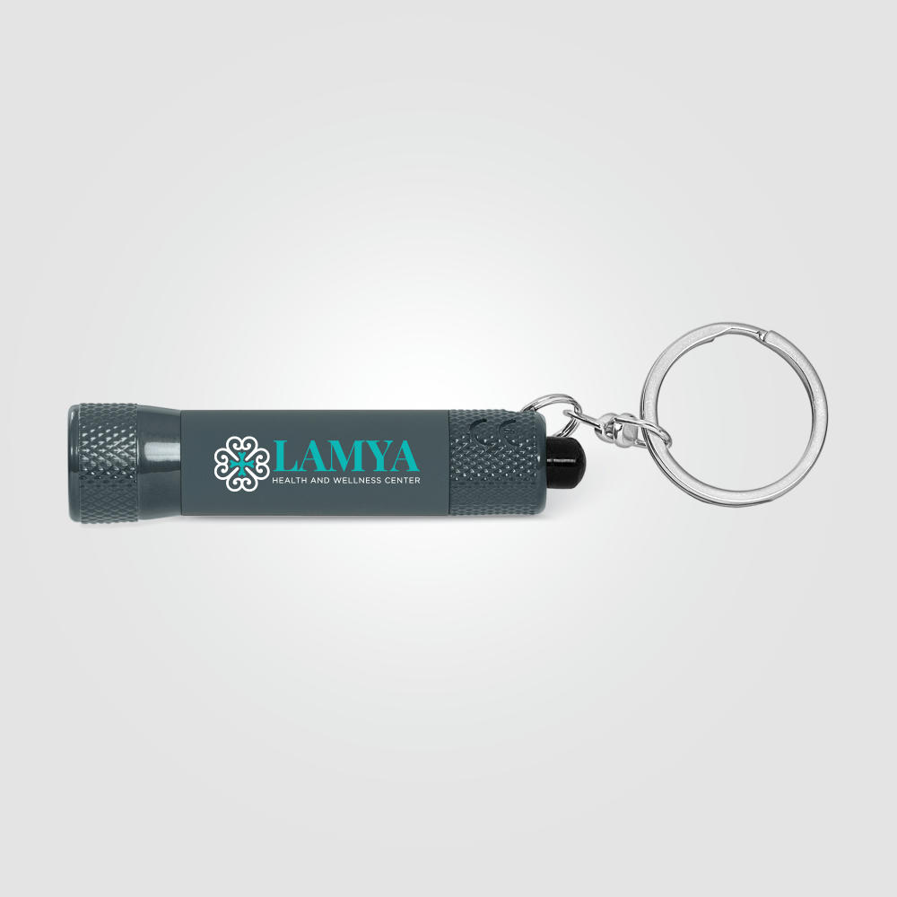 Product image Chroma Softy Monochrome Metallic 3 LED-Taschenlampe mit Schlüsselanhänger Werbeartikel
