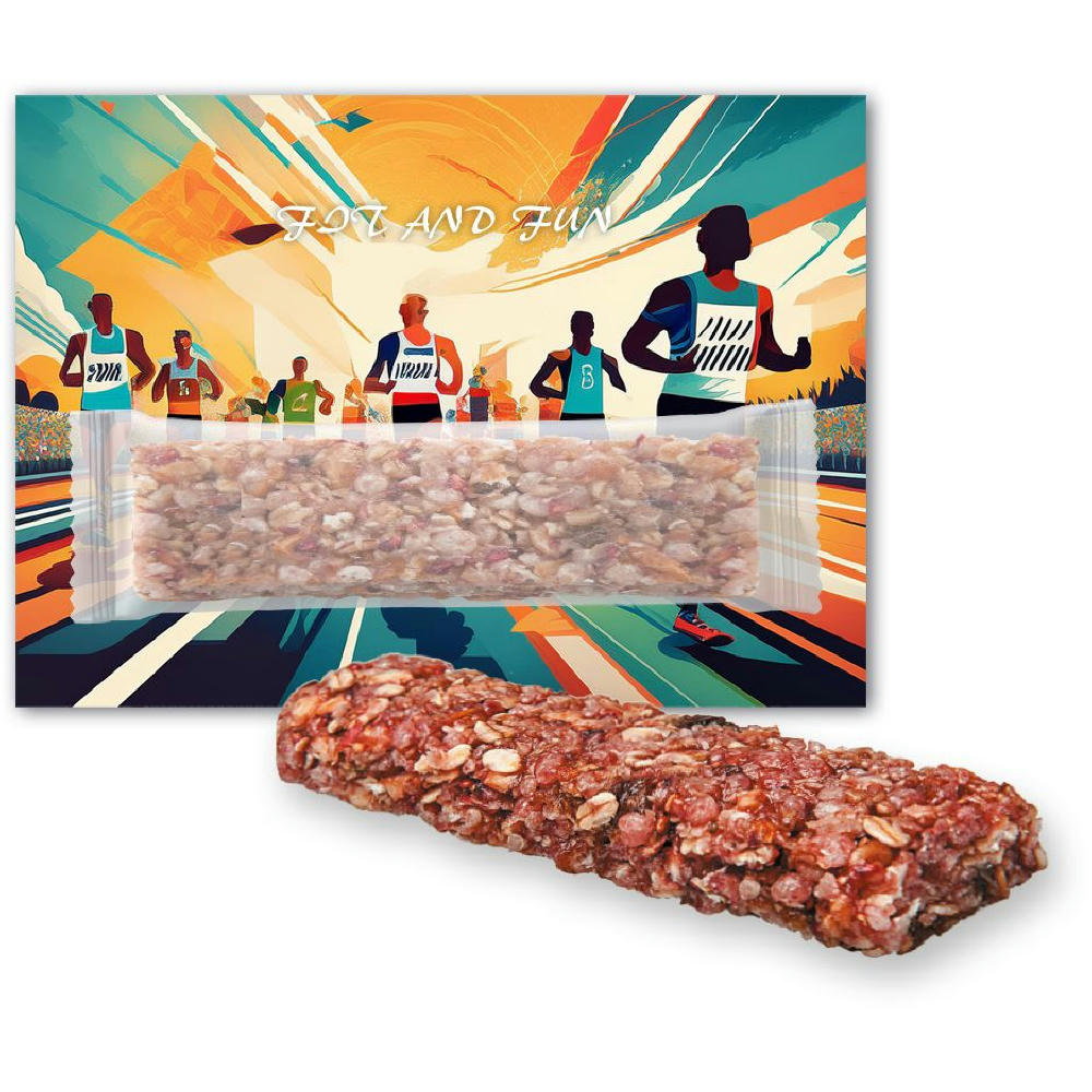 Product image Müsliriegel Multikorn-Himbeere, ca. 30g, Werbekarte Werbeartikel