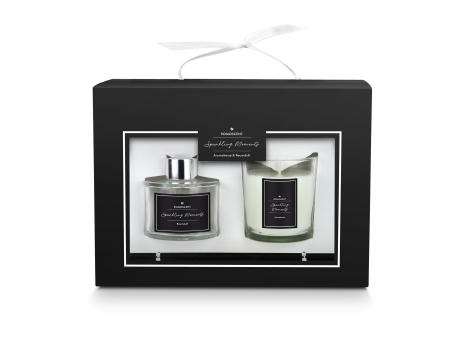 ROMOSCENT® Aroma-Set Sparkling Moments, Raumduft & Aromakerze Werbeartikel