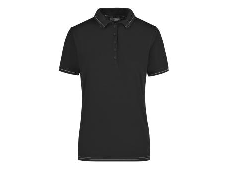 Product image Ladies' Elastic Polo - Hochwertiges Poloshirt mit Kontraststreifen Werbeartikel