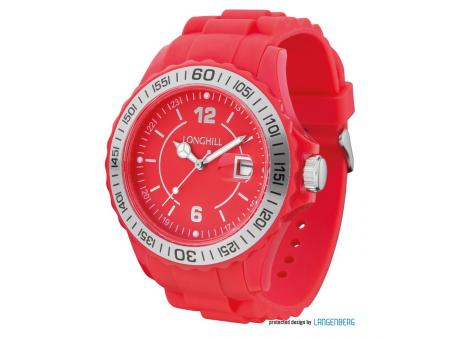 Product image Kunststoffuhr LOGI SILBER Werbeartikel