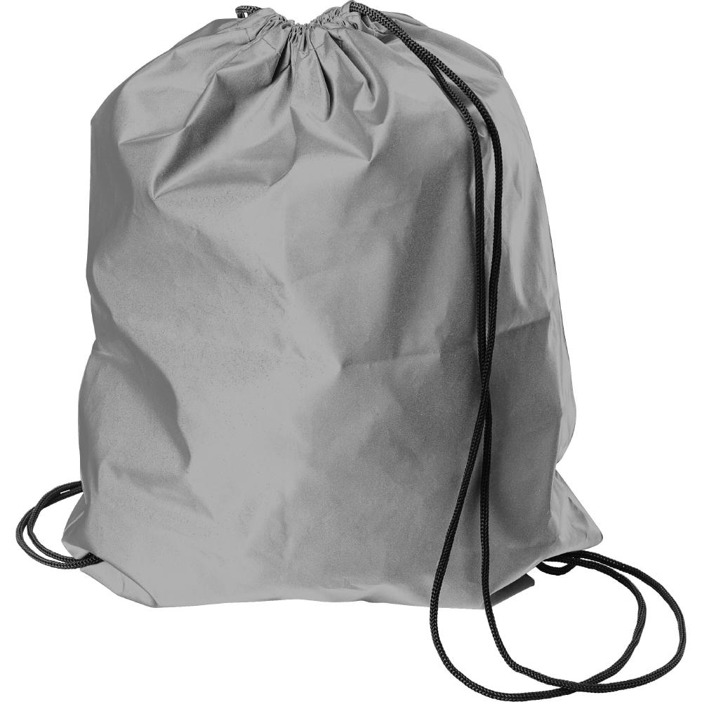Rucksack aus Synthetik (190D) mit reflektierendem Kordelzug Melila Werbeartikel