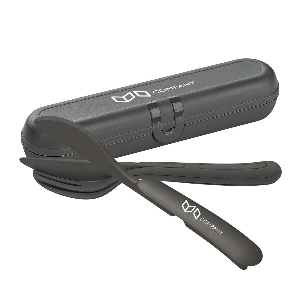 Koziol KLIKK READY Besteck Etui + Besteckset Werbeartikel