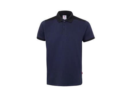 VL VELES. Zweifarbiges Stretch-Piqué-Poloshirt (200 g/m²) mit kurzen Ärmeln, aus Polyester (96 %) und Elastan (4 %) Werbeartikel