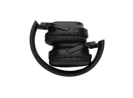 Elite faltbarer kabelloser Kopfhörer aus RCS und Bambus Werbeartikel