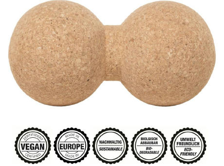Product image Massage-Peanut aus Kork, 16x8cm, "Made in Europe" bedrucken