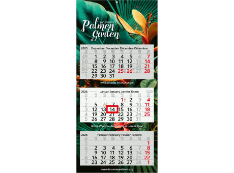 3-Monatskalender Profil 3 Recycling (Mehrblock) Werbeartikel