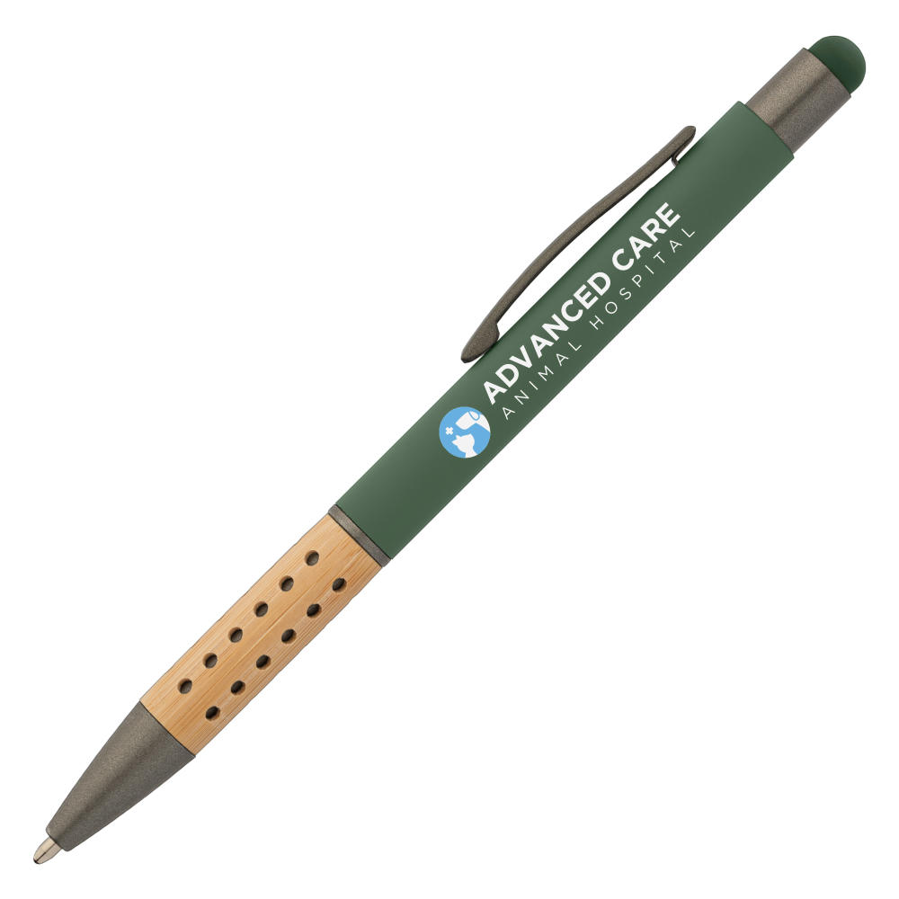 Bowie Bamboo Griff Kugelschreiber - m/Stylus Werbeartikel