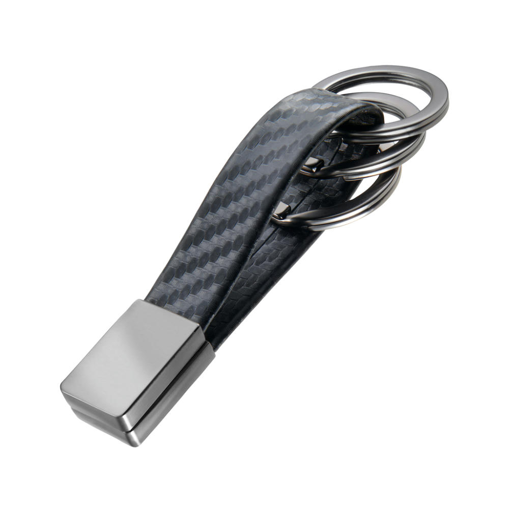 Product image TROIKA Schlüsselanhänger TWISTER CARBON Werbeartikel