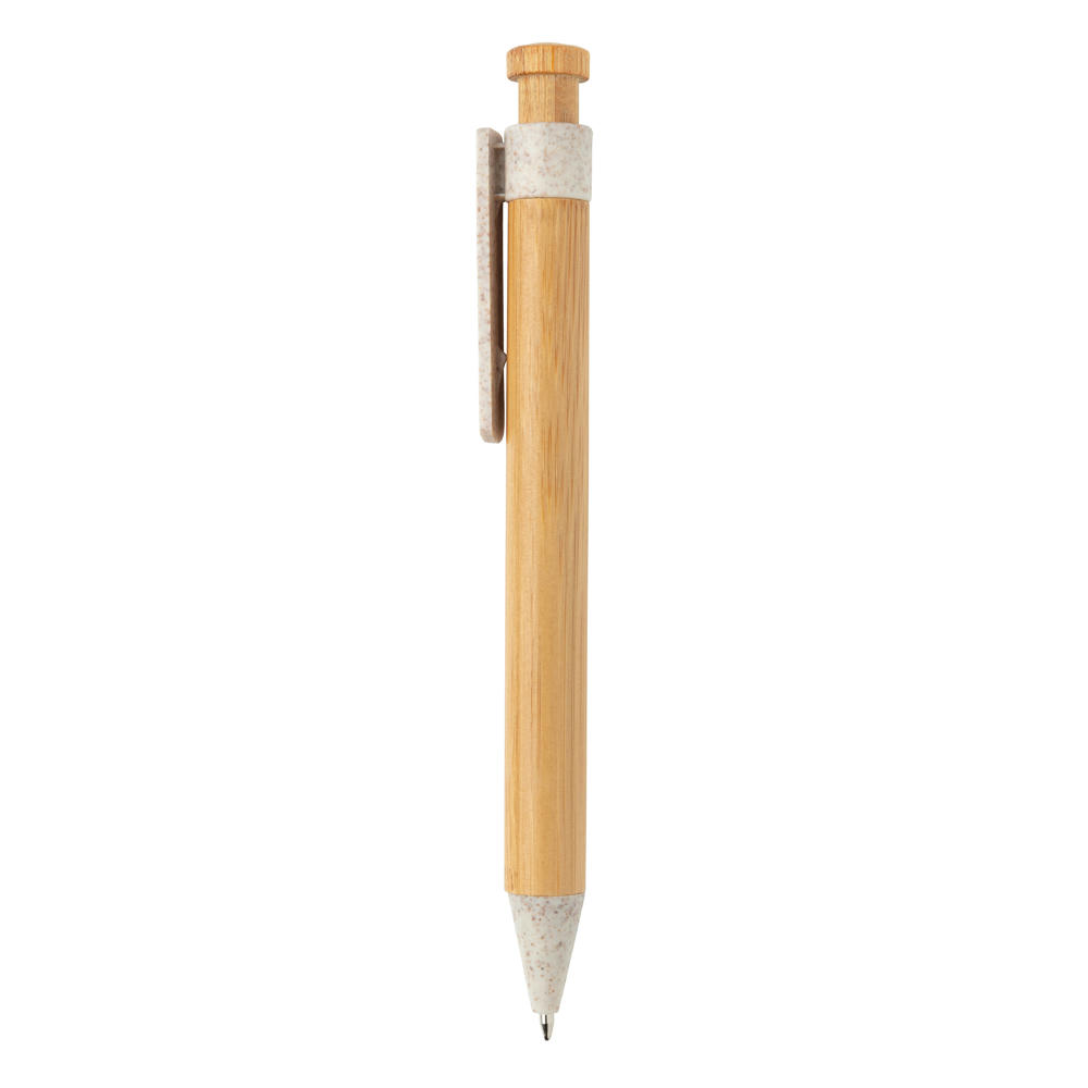 Bambus Stift mit Wheatstraw-Clip Werbeartikel
