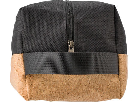 Kulturtasche aus Polyester und Kork Lynn bedrucken