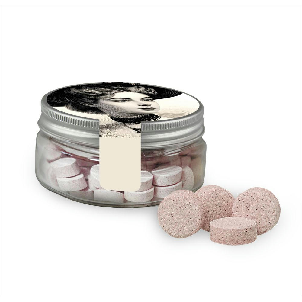 Himbeer Drops, ca. 60g, Sweet Dose Mini Werbeartikel